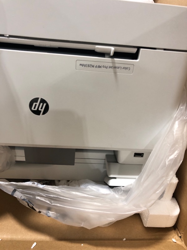 Photo 5 of HP Color LaserJet Pro M283fdw Wireless All-in-One Laser Printer, Remote Mobile Print, Scan & Copy, Duplex Printing, Works with Alexa (7KW75A), White