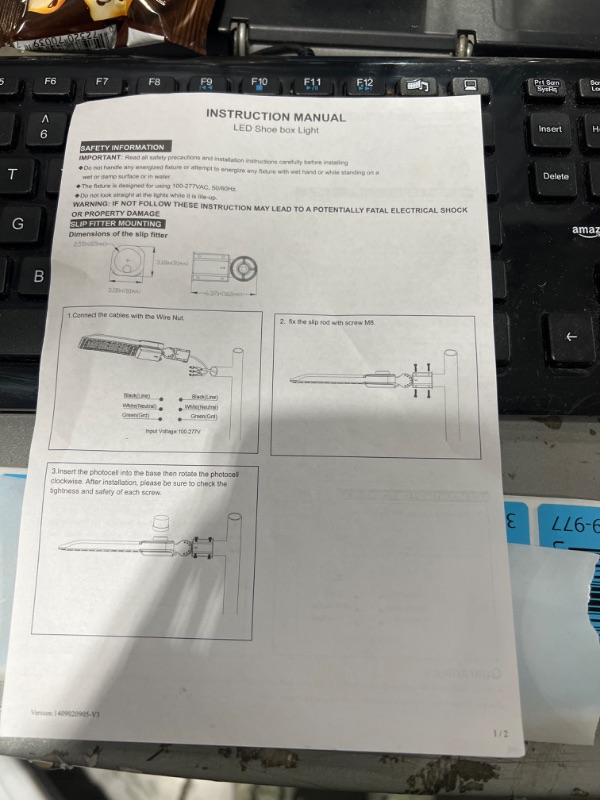 Photo 1 of Lightdot 320W LED Parking Lot Light Adjustable Arm Mount Parking Lot Lighting (44800Lm Eqv 1200W HPS) Dusk to Dawn LED Street Light IP65 Outdoor Area Lighting-2Pack Arm Mount 320W || 2Pack
