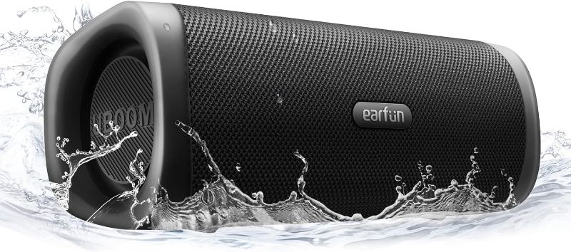 Photo 1 of  EarFun Bluetooth Speaker, UBOOM L Portable Wireless Speaker 28W Loud Stereo Sound, Rich Bass, IP67 Waterproof & Dustproof, Dual Pairing, Built-in Mic, Low Latency for Party, Indoor & Outdoor 