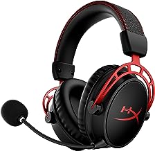 Photo 1 of HyperX Cloud Alpha Wireless - Gaming Headset for PC, 300-hour battery life, DTS Headphone:X Spatial Audio, Memory foam, Dual Chamber Drivers, Noise-canceling mic, Durable aluminum frame Red Wireless Cloud Alpha Headset