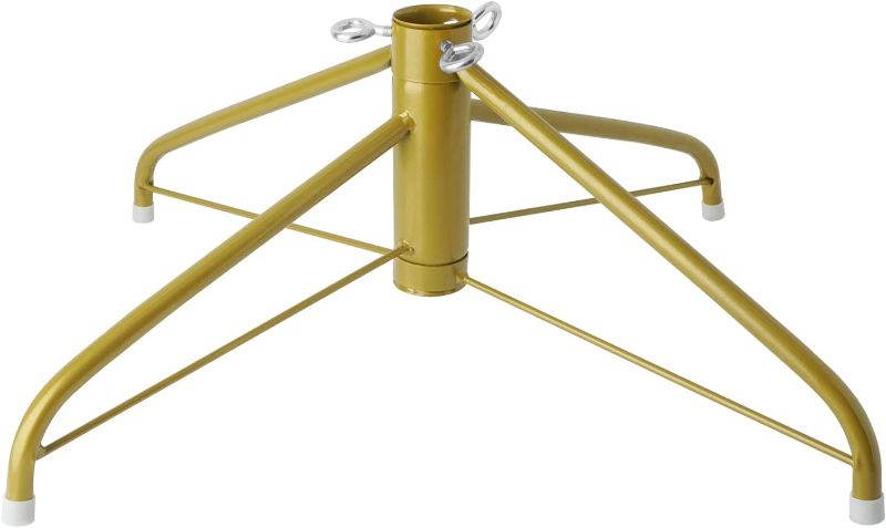 Photo 1 of  Gold Christmas Tree Stand Solid Metal Christmas Tree Base Replacement for Artificial Trees Home Decoration