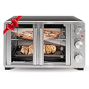 Photo 1 of  Gourmet ETO2530M Double French Door Countertop Toaster Oven, Bake, Broil, Toast, Keep Warm, Fits 12" pizza, 25L capacity, Stainless Steel & Black