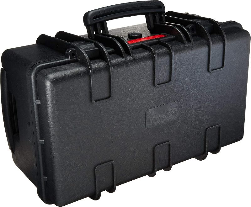 Photo 1 of Amazon Basics Large Hard Rolling Camera Case, Solid, Black, 