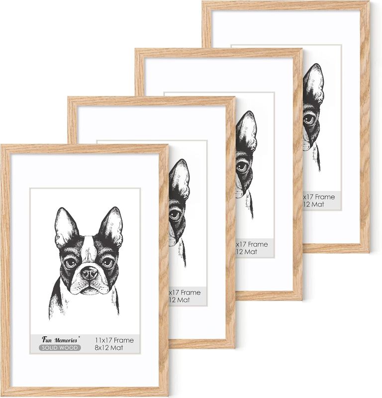 Photo 1 of 11 X 17" WOOD PICTURE FRAME  SET OF 4 - STOCK PHOTO FOR REFERENCE ONLY
