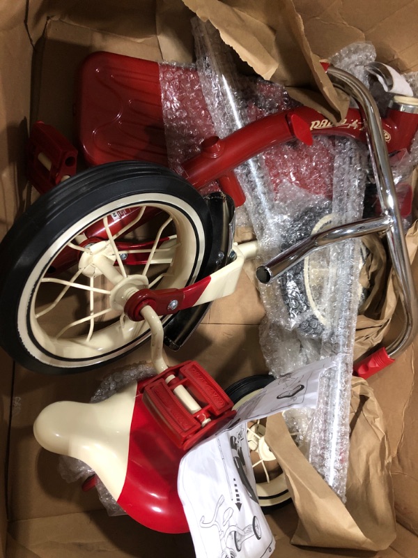 Photo 1 of Classic Tricycle with Push Handle, Red Trike, Tricycle for Toddlers Age 2-4, Toddler Bike, 10 inches