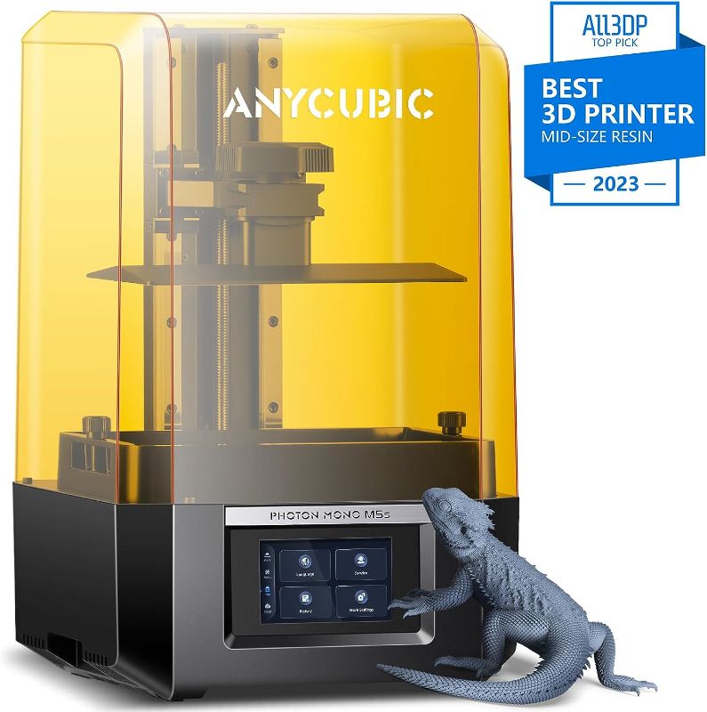 Photo 1 of ANYCUBIC Photon Mono M5s 12K Resin 3D Printer, with Smart Leveling-Free, 3X Faster Printing Speed, 10.1" Monochrome LCD Screen, Printing Size of 7.87" x 8.58" x 4.84" (HWD), Add The High-Speed Resin
