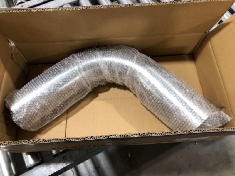 Photo 1 of FGJQEFG 4 Inch 90 Degree DIY Custom Mandrel Exhaust Pipe Tube Pipe, T304 Stainless Steel, Universal Fit, 26 Inch End to End Length, 4'' OD Mandrel Bend Pipe 4''OD-90 Degree-1PC