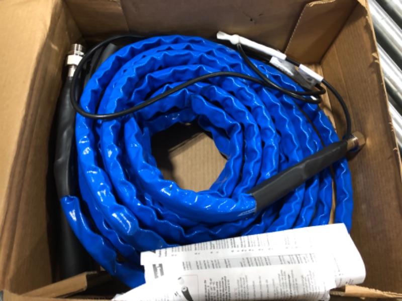 Photo 2 of Camco Heated Drinking Water Hose, - 20° F, 50-Foot, 5/8-Inch ID (22912-A) 50' Cold Weather (Freeze Protection to - 20?F) Frustration-Free Packaging