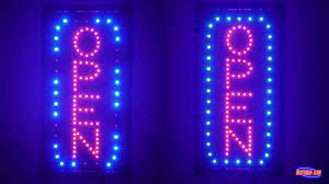 Photo 1 of Ultima LED Neon Open Sign for Business: Vertical Lighted Sign Open with Flashing Mode – Indoor Electric Light up Sign for Stores (19 x 10 in) Includes Business Hours and Open & Closed Signs Model 5 19" x 10"