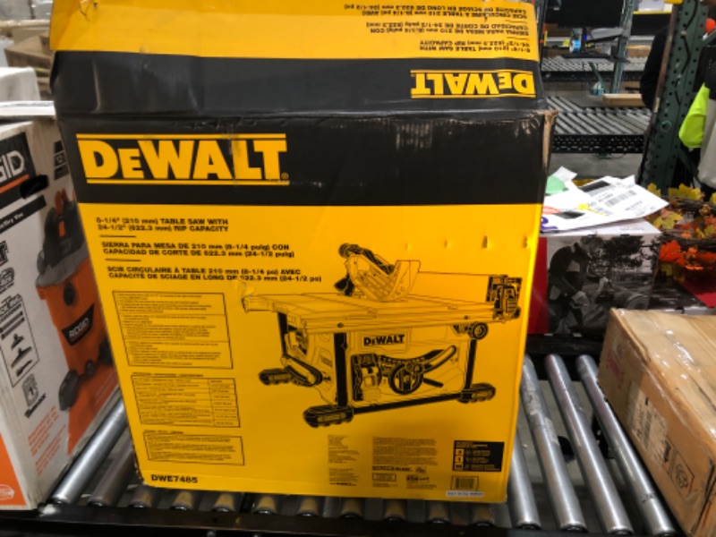 Photo 2 of DEWALT Table Saw for Jobsite, Compact, 8-1/4-Inch (DWE7485) 8-1/4-Inch Saw