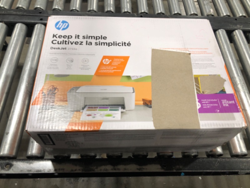 Photo 2 of HP DeskJet 2755e Wireless Color All-in-One Printer (26K67A), white