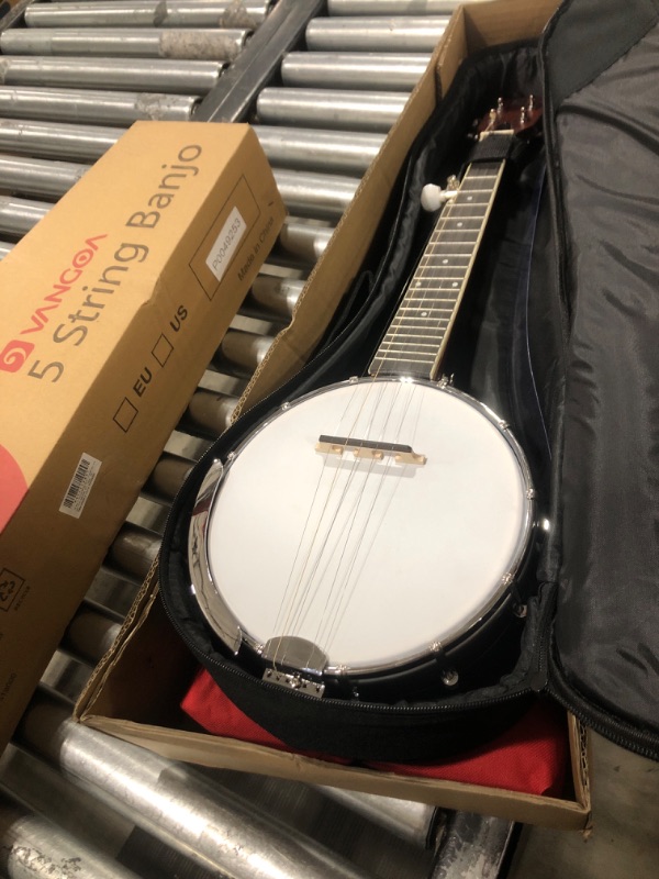 Photo 2 of Vangoa 5 String Banjo 26 Inch, MINI Travel Banjo, Banjo Beginner Kit with Remo Head, Open Back & Closed Solid Back with beginner Kit, Comfortable Carrying Bag