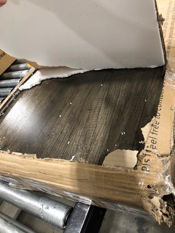 Photo 1 of Armocity Coffee Table with Storage Drawers, Grey Coffee Table for Living Room, Center Table for Living Room with Double Storage Shelves, Metal Frame, Easy Assemble, Gray Oak