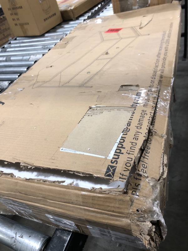 Photo 1 of Armocity Coffee Table with Storage Drawers, Grey Coffee Table for Living Room, Center Table for Living Room with Double Storage Shelves, Metal Frame, Easy Assemble, Gray Oak