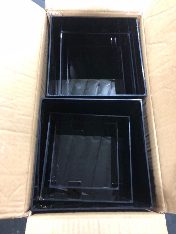 Photo 1 of 6 pack Acrylic Stackable Open Boxes Decor 