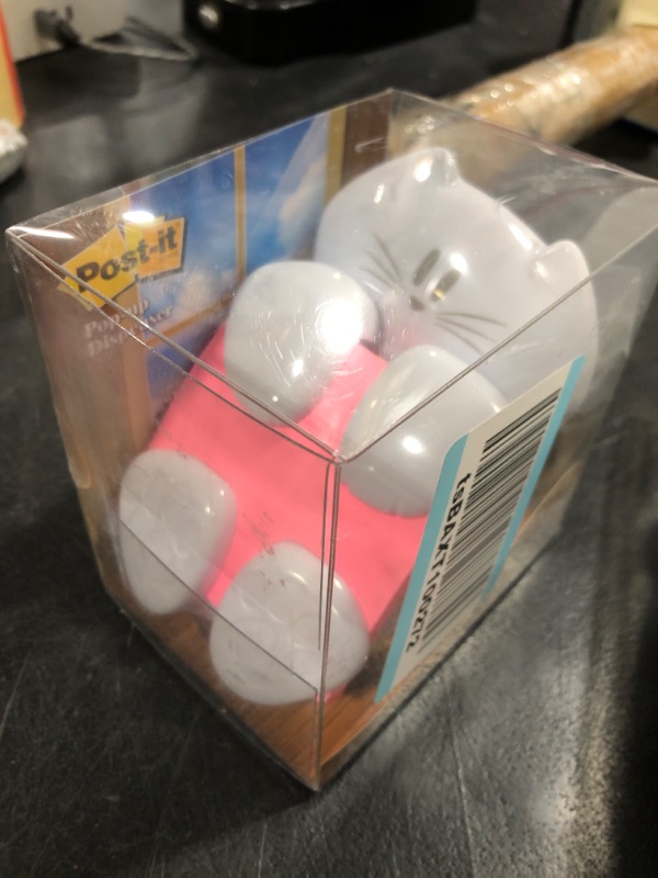 Photo 1 of Post-it Pop-up Note Dispenser, Cat design, 3x3 in, 1 Dispenser/Pack (CAT-330) Cat Dispenser