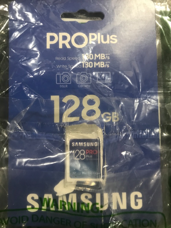 Photo 2 of SAMSUNG PRO Plus Full Size 128GB SDXC Memory Card, Up to 180 MB/s, Full HD & 4K UHD, UHS-I, C10, U3, V30 for DSLR, Mirrorless Cameras, PCs, MB-SD128S/AM, 2023 128GB Full Size SDXC PRO Plus (180MB/s)