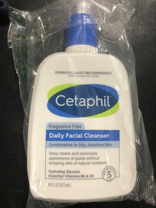 Photo 2 of Cetaphil Face Wash, Daily Facial Cleanser for Sensitive, Combination to Oily Skin, NEW 16 oz, Fragrance Free,Gentle Foaming, Soap Free, Hypoallergenic NEW 16oz