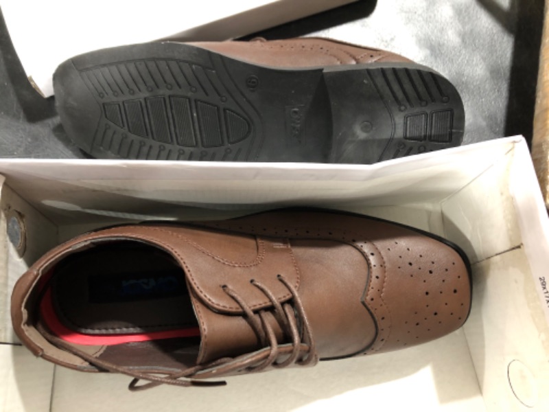 Photo 1 of Josmo Boys Classic Comfort Dress Wing-Tip Oxford Shoe (Toddler, Little Kid, Big Kid) 5 Big Kid Chocolate Brown