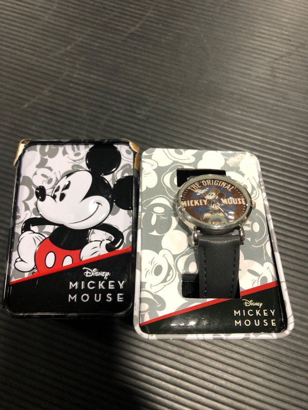 Photo 1 of Disney Mickey Mouse Classic Unisex All Black Watch Quartz 