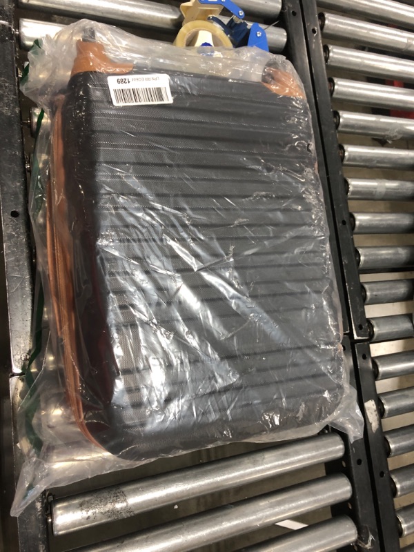 Photo 2 of Coolife Luggage Sets Suitcase Set 3 Piece Luggage Set Carry On Hardside Luggage with TSA Lock Spinner Wheels (Black, 5 piece set) Black 5 piece set      SMALL BAG ONLY