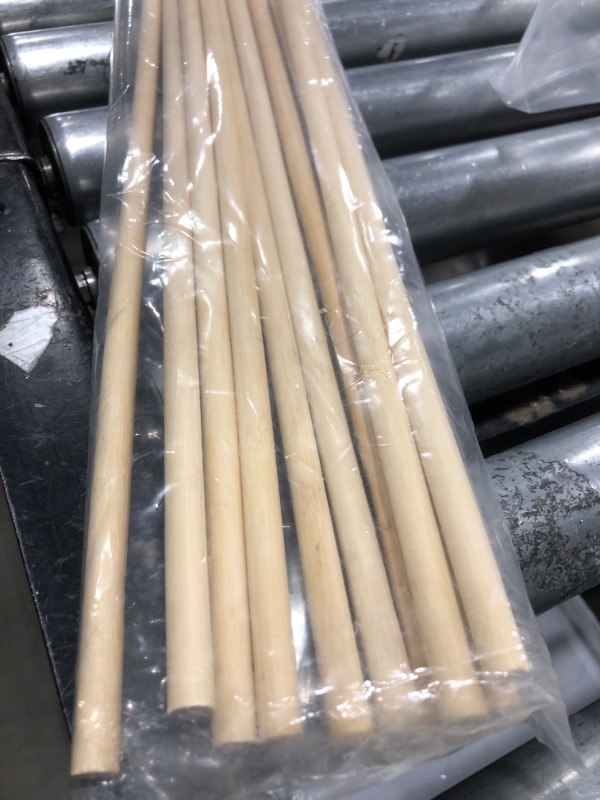 Photo 3 of 10PCS Dowel Rods Wood Sticks Wooden Dowel Rods - 3/8 x 48 Inch Unfinished Bamboo Sticks - for Crafts and DIYers 3/8" x 48" 10