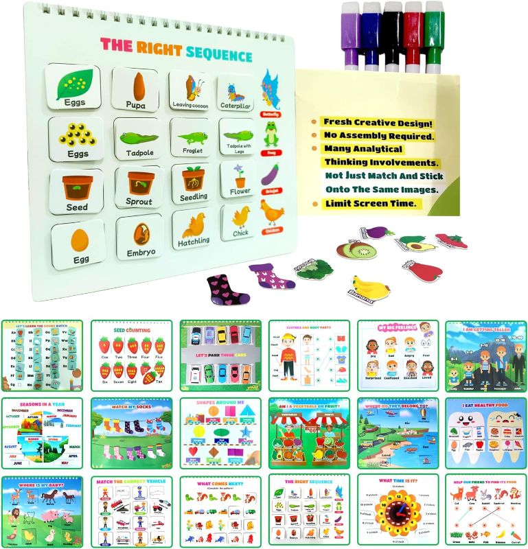 Photo 1 of Busy Book Toddler Activities Book Preschool Toys Learning & Education Toys Montessori Toys for Toddlers Preschool Learning Activities Kindergarten Learning Activities Autism Sensory Toys 