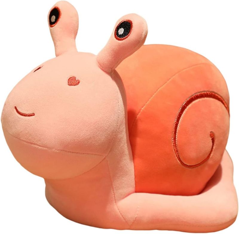 Photo 1 of Seeneey Cute Cartoon Snail Doll Plush Toy for Children's Birthday Gift Big Snail Pillow Doll Pink 7.8 Inches 