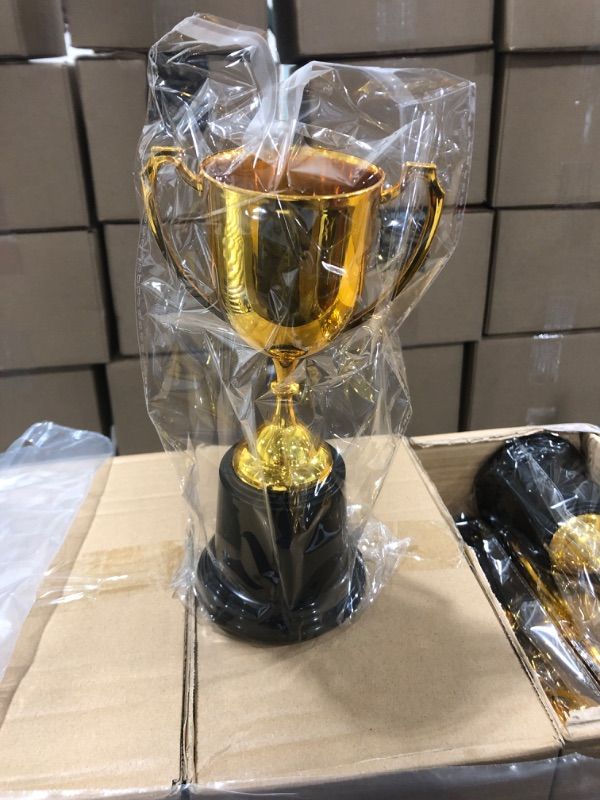 Photo 2 of 3 Packs of 24  Gold Award Trophy Cups,8 Inch Gold Trophies Party Favors for Award Ceremony,Party Celebrations, Corporate Events, Competitions for Boys Girls Kids...
