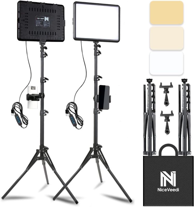 Photo 1 of 2-Pack LED Video Light Kit, NiceVeedi Studio Light