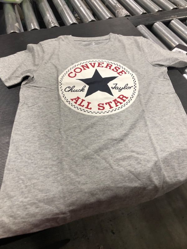 Photo 2 of Converse Chuck Patch Tee - Big Kid / Little Kid - Dark Gray Heather SIZE M
