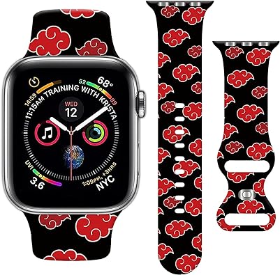 Photo 1 of *2 Pack* Cute Strap Compatible with Apple Watch Band 38mm 40mm 41mm 42mm 44mm 45mm 49mm Men Women,Adjustable Soft Silicone Cartoon Printed Sport Wristbands for iWatch Ultra Series 9 8 7 6 5 4 3 2 1 SE