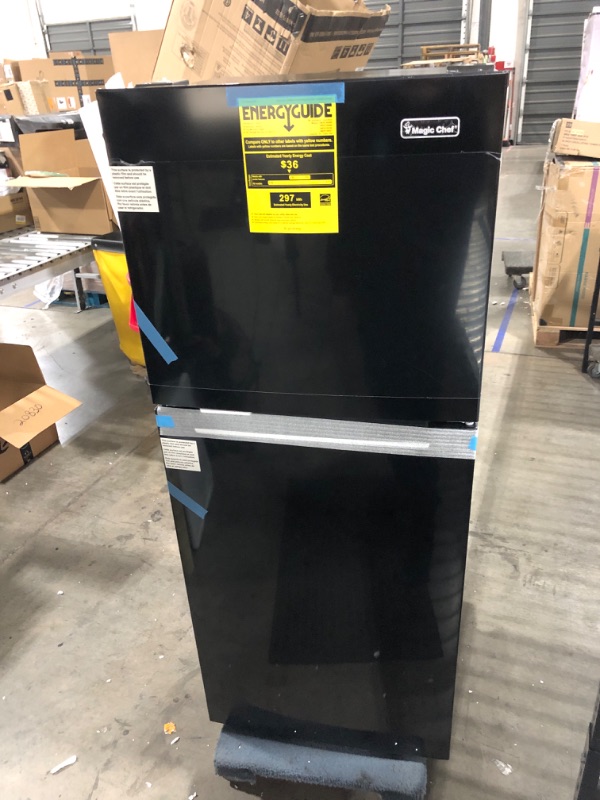 Photo 2 of 10.1 cu. ft. Top Freezer Refrigerator in Black
