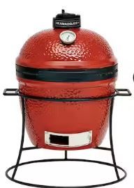 Photo 1 of 13.5 in. Joe Jr. Charcoal Grill in Blaze Red + Cover Bundle
