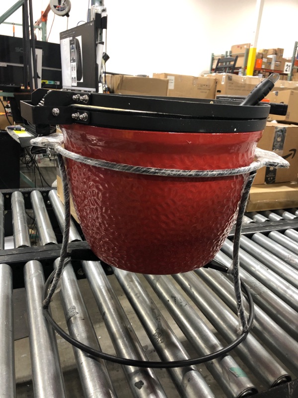 Photo 2 of 13.5 in. Joe Jr. Charcoal Grill in Blaze Red + Cover Bundle
