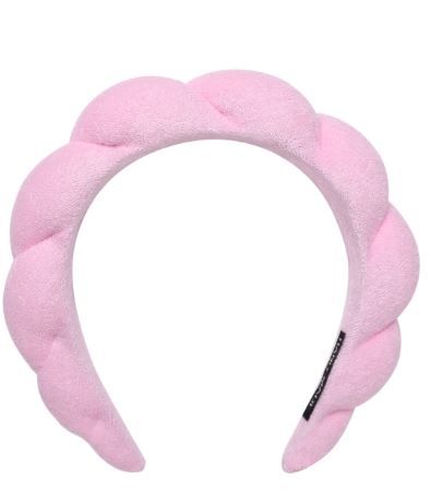 Photo 1 of *3 Pack* Yerpkefey Spa Headbands for Women,Makeup Headband for Washing Face Skincare Shower,Spa Sponge Headbands Hair Accessories Towel Cloth Fabric Headband (Pink)
