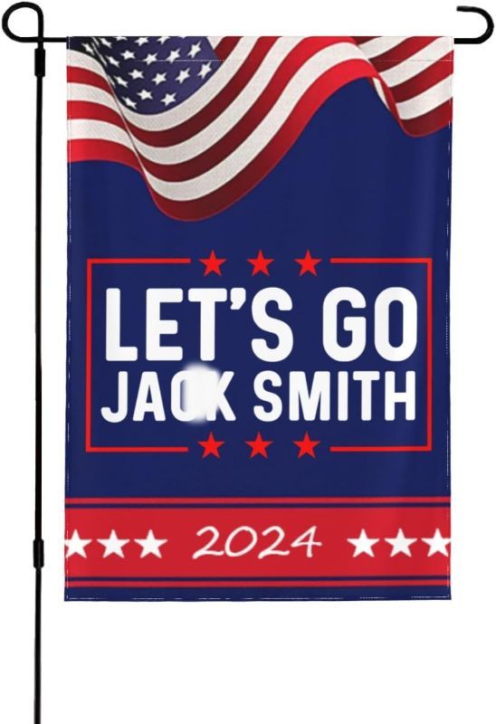 Photo 1 of **Flag Only No Pole** Jacks Smith Flag Let'S Go Jacks Smith Flags Let'S Go Jacks Smith Garden Flags Small Garden Flag 12x18 Double Sided Yard Decor For Outdoor Decorations 