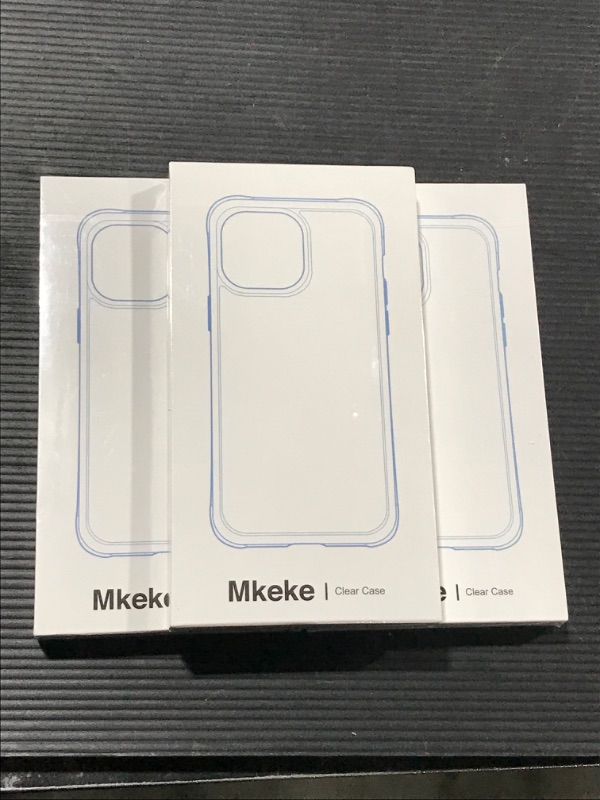 Photo 2 of **3 Pack** Mkeke for iPhone 14 Case & iPhone 13 Case Clear, [Anti Yellowing] Phone Case for iPhone 13 & 14 with Protective Bumper for Apple iPhone 14/iPhone 13 6.1''[Military Grade Protection] 