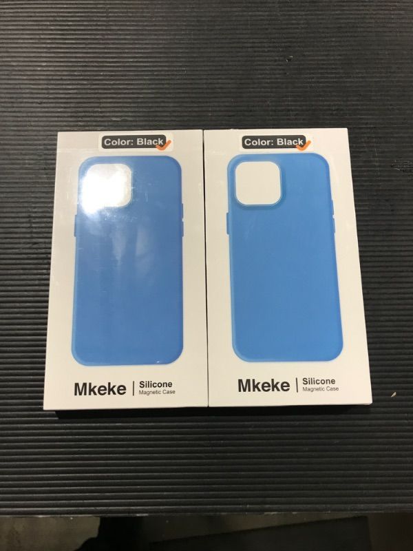 Photo 2 of *2 Pack* Mkeke for iPhone 14 Pro Max Case with MagSafe, Silicone Phone Case for iPhone 14 Pro Max [Full Protection] [Durable & Shockproof] Cover Case for Apple 14 Pro Max Case - Black 