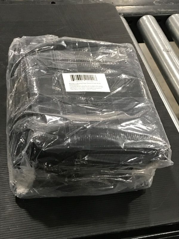 Photo 1 of 4 Pack black moving bags bag for moving boxes packing storage heavy duty extra large for clothes supplies with zippers wardrobe dorm room essentials totes box with lids reusable 29W x 14D x13H ?88L/23Gallon? Black 4
