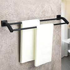 Photo 1 of Alise Bath Double Towel Bars,Towel Hanger Towel Racks for Bathroom Lavatory,SUS304 Stainless Steel Towel Holder Towel Rail Wall Mount,GK9009-B Matte Black,25 Inch
