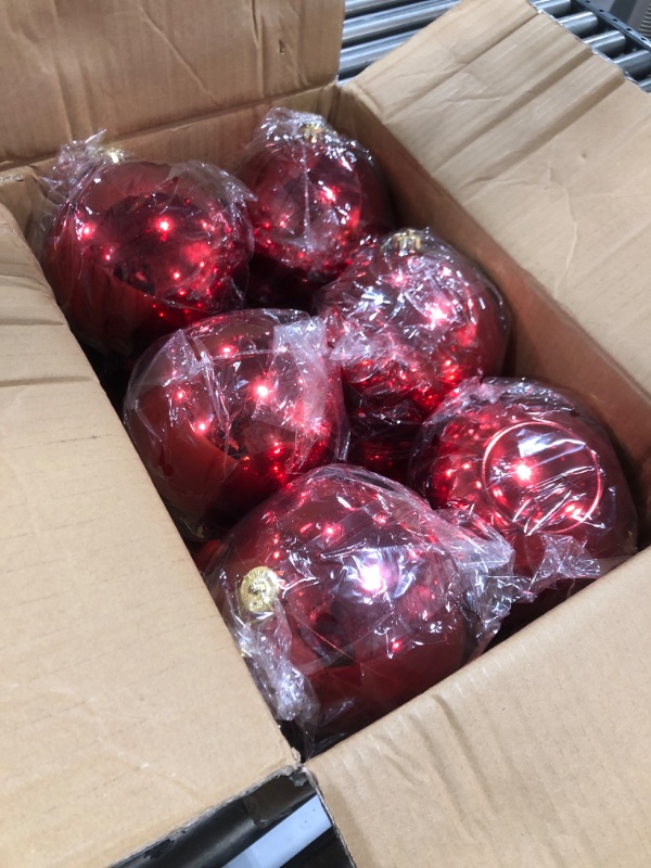Photo 1 of 12 pack  6" Christmas ball ornaments