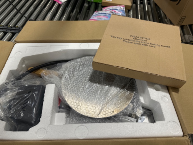 Photo 1 of **SLIGHTLY DIRTY** HUNGRY CHEF Pizza Oven & Outdoor Grill, Pizza Accessories Including Outdoor Pizza Oven with Outdoor Thermometer, Pizza Stone for Oven, Travel Bag, & Recipe Book, Pizza Party Maker for Outdoors…- STOCK PHOTO NOT AVAILABLE. 