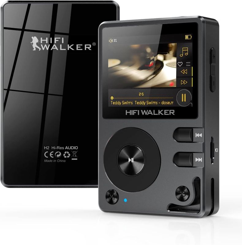 Photo 1 of HIFI WALKER H2 HiFi MP3 Player with Bluetooth, Lossless DSD FLAC Player, Digital Music Player Hi Res Portable Audio Player with 64GB Micro SD Card, Support Up to 256GB
