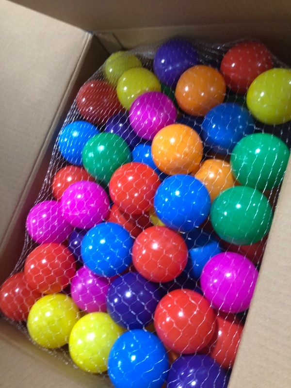 Photo 2 of 100 Pack Balls for Ball Tent, BPA Free Colorful Plastic Balls 