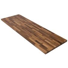 Photo 1 of 6 ft. L x 25 in. D Unfinished Walnut Solid Wood Butcher Block Countertop With Eased Edge
