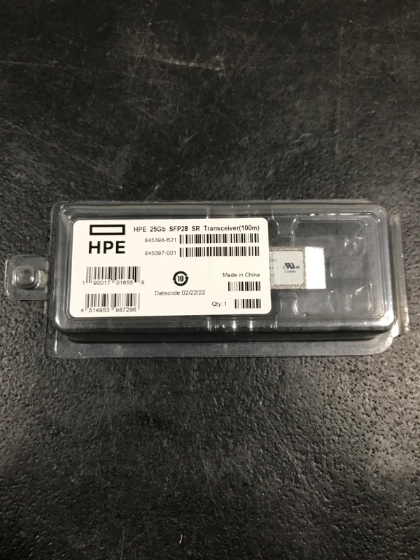 Photo 1 of HEWLETT PACKARD HPE 25Gb SFP28 SR 100m Transceiver