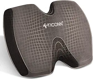 Photo 1 of TICONN Memory Foam Seat Cushion, Office Chair Cushion Butt Pillow for Long Sitting (Grey) 