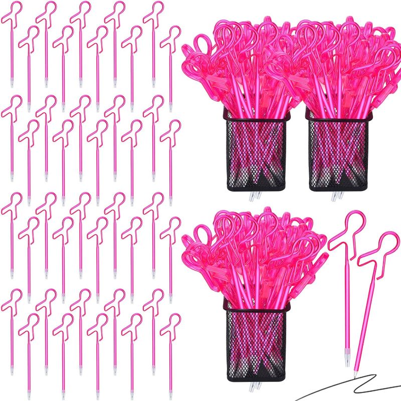 Photo 1 of Kisston 200 Pcs Breast Cancer Awareness Pens Pink Ribbon Ballpoint Pens Bulk Novelty Fun Black Ink Pens Breast Cancer Accessories for Charity Recognition Public Event 