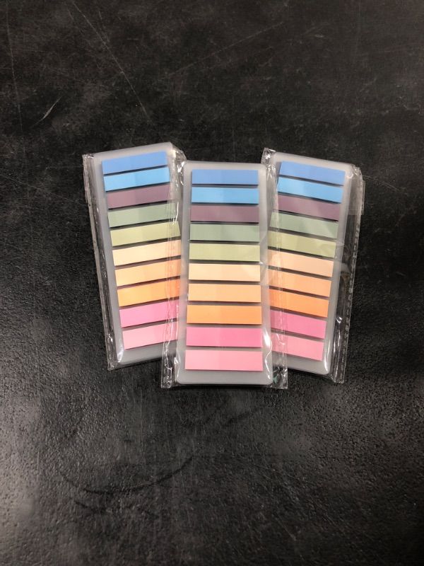 Photo 1 of 3 PACK-800 Pcs Sticky Tabs, 40 Colors Tabs for Annotating Books, Writable and Transparent Page Markers, Repositionable Annotation Tabs, Index Tabs for Book Markers, Classify Files